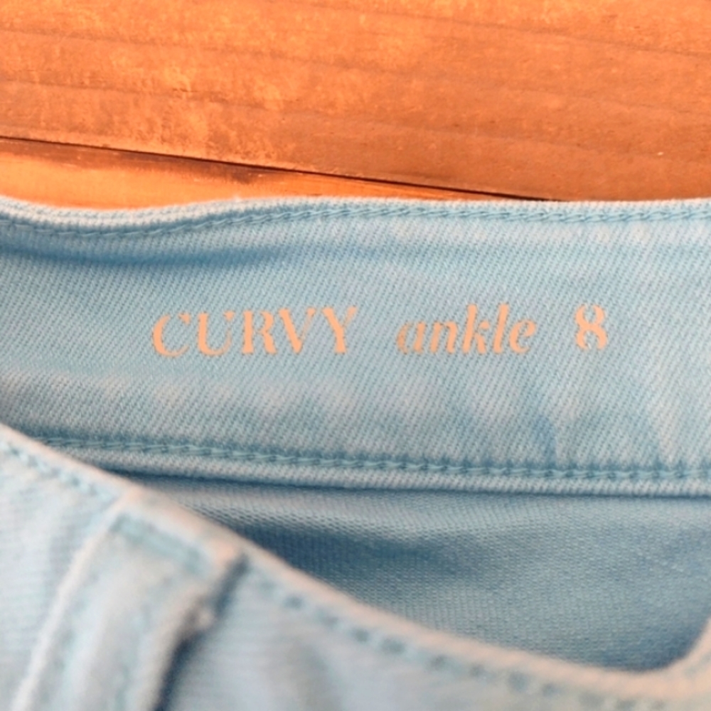 Talbots Sky Blue Curvy High Rise Stretch Ankle Jeans Size 8 - Picture 10 of 12
